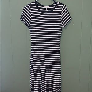 Striped bodycon Midi Dress